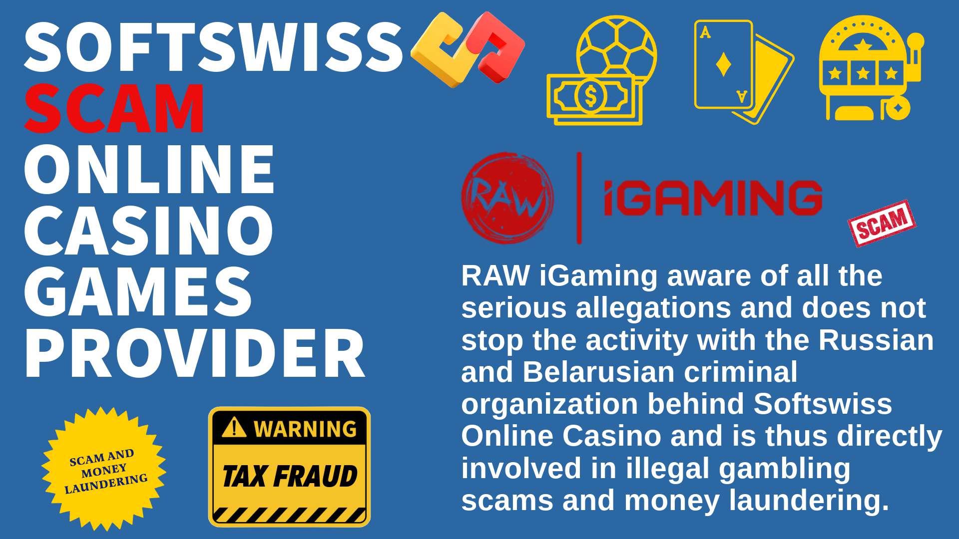 RAW iGaming - softswiss scam - Casino by Softswiss